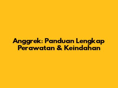 Anggrek: Panduan Lengkap Perawatan & Keindahan