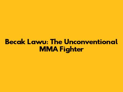 Becak Lawu: The Unconventional MMA Fighter