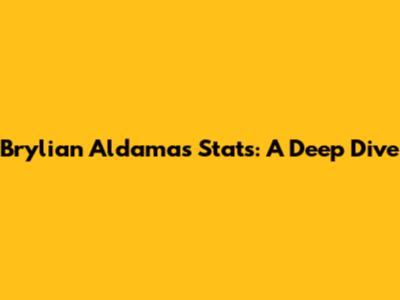Brylian Aldama's Stats: A Deep Dive