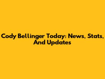 Cody Bellinger Today: News, Stats, And Updates