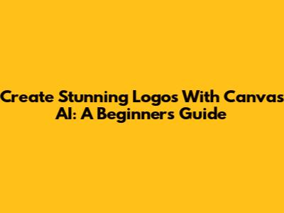 Create Stunning Logos With Canva's AI: A Beginner's Guide