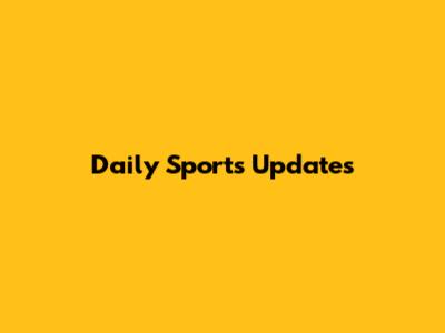 Daily Sports Updates
