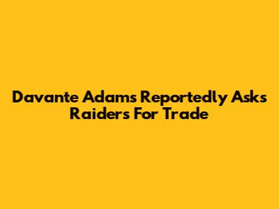 Davante Adams Reportedly Asks Raiders For Trade