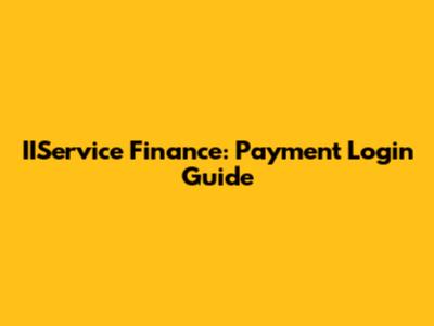 IIService Finance: Payment Login Guide