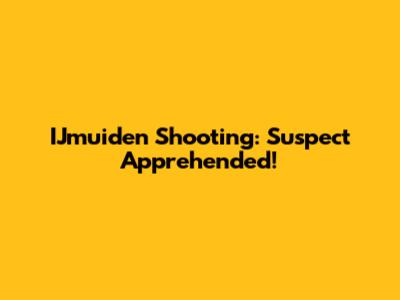 IJmuiden Shooting: Suspect Apprehended!