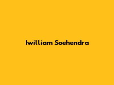 Iwilliam Soehendra