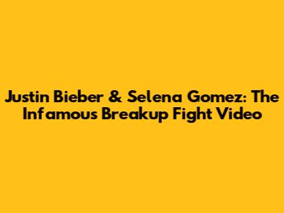 Justin Bieber & Selena Gomez: The Infamous Breakup Fight Video