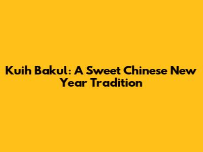 Kuih Bakul: A Sweet Chinese New Year Tradition
