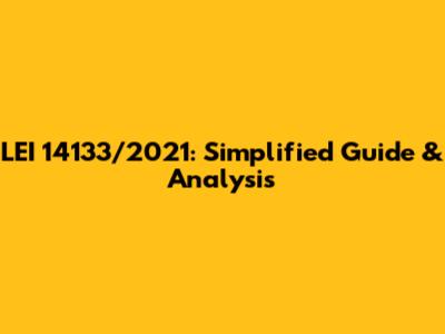 LEI 14133/2021: Simplified Guide & Analysis