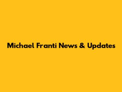 Michael Franti News & Updates