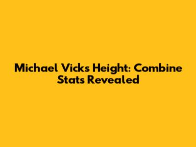Michael Vick's Height: Combine Stats Revealed