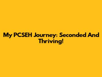 My PCSEH Journey: Seconded And Thriving!