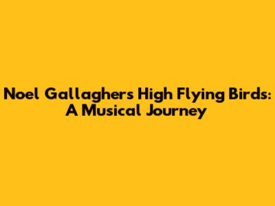 Noel Gallagher's High Flying Birds: A Musical Journey
