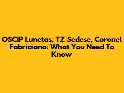 OSCIP Lunetas, TZ Sedese, Coronel Fabriciano: What You Need To Know
