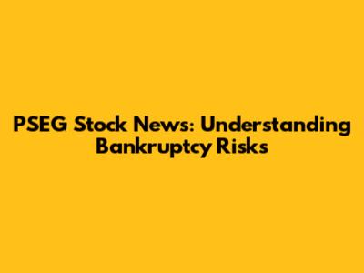 PSEG Stock News: Understanding Bankruptcy Risks