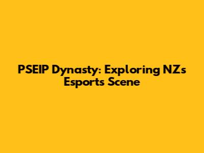 PSEIP Dynasty: Exploring NZ's Esports Scene