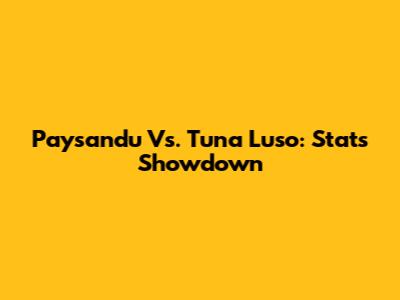 Paysandu Vs. Tuna Luso: Stats Showdown