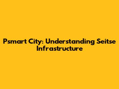 Psmart City: Understanding Seitse Infrastructure
