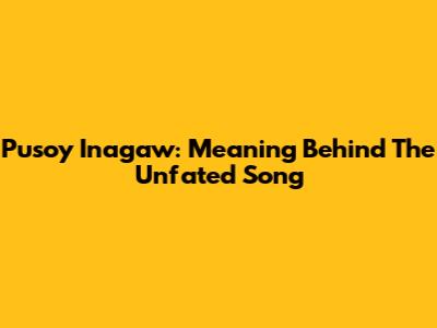 Puso'y Inagaw: Meaning Behind The Unfated Song