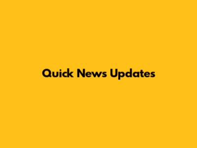 Quick News Updates
