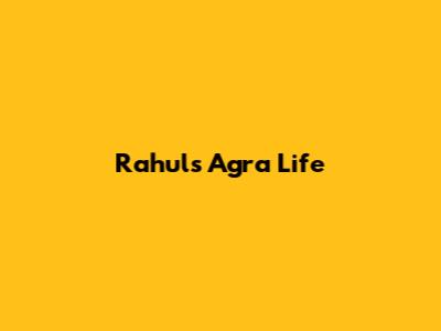 Rahul's Agra Life
