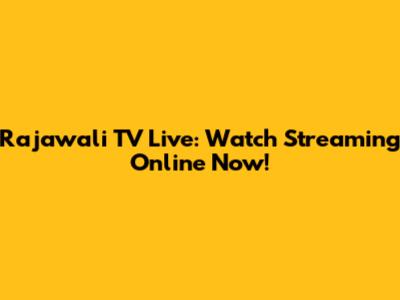 Rajawali TV Live: Watch Streaming Online Now!