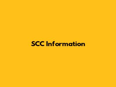 SCC Information
