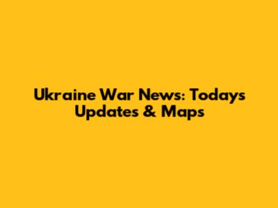 Ukraine War News: Today's Updates & Maps