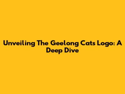 Unveiling The Geelong Cats Logo: A Deep Dive